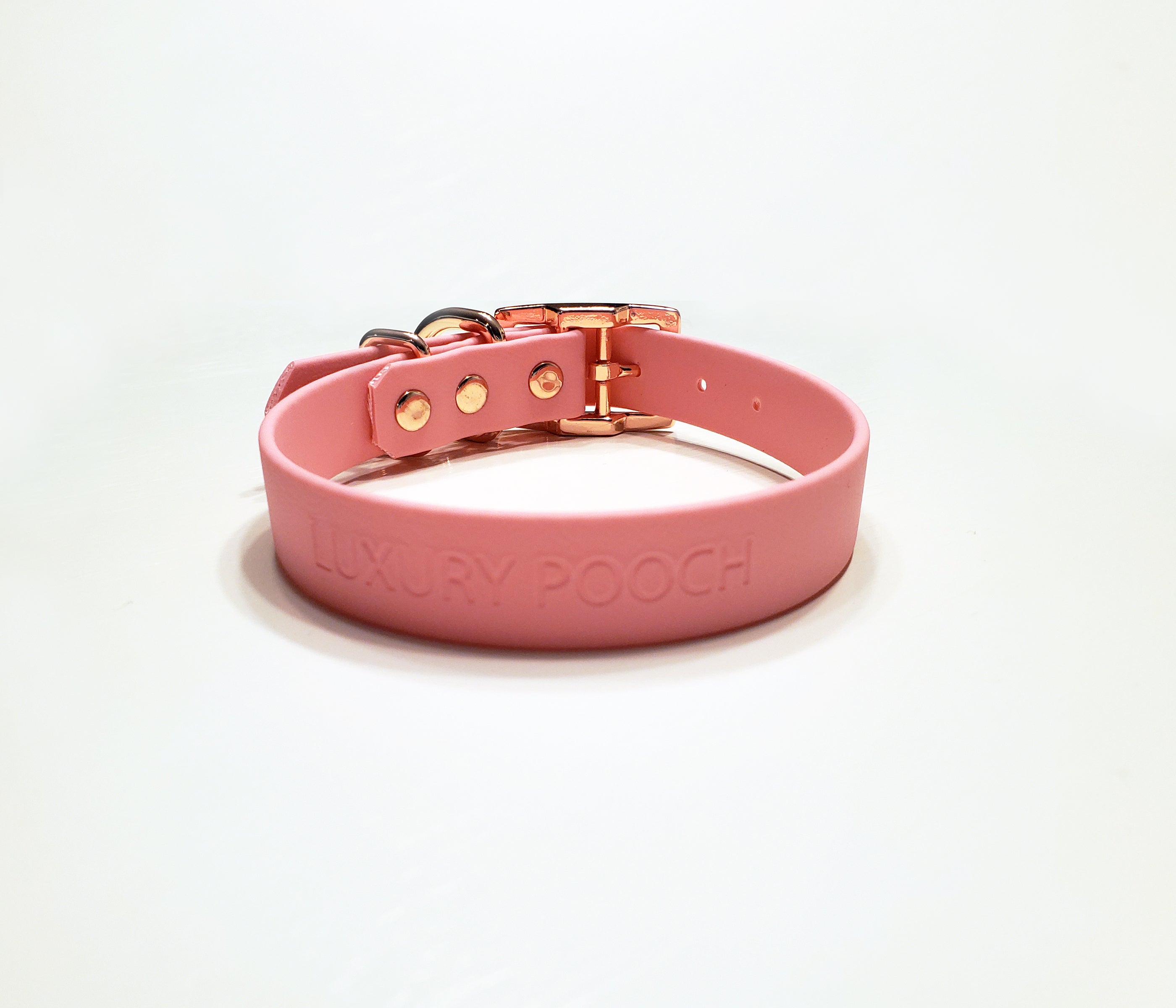 Luxury Pink Biothane Dog Collar by Luxury Pooch